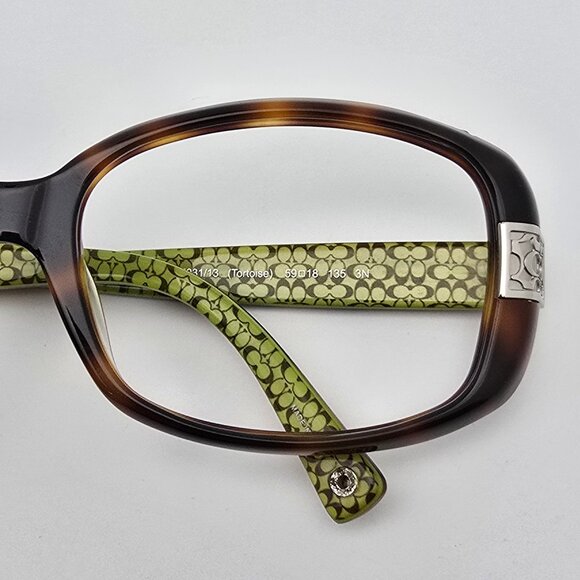 Coach HC8003A L504 Lillian 5031/13 Tortoise Sunglasses Frame w/ Case 59-18-135 - Picture 13 of 16